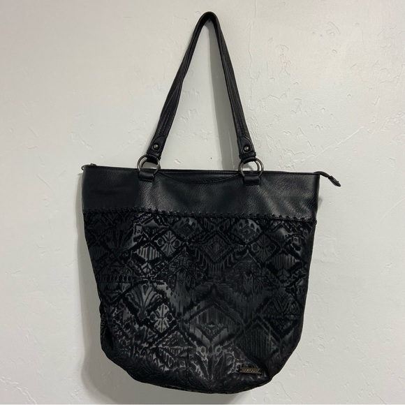 Sakroots Black Large Tote Shoulder Bag Purse Zip Closure - Picture 1 of 13